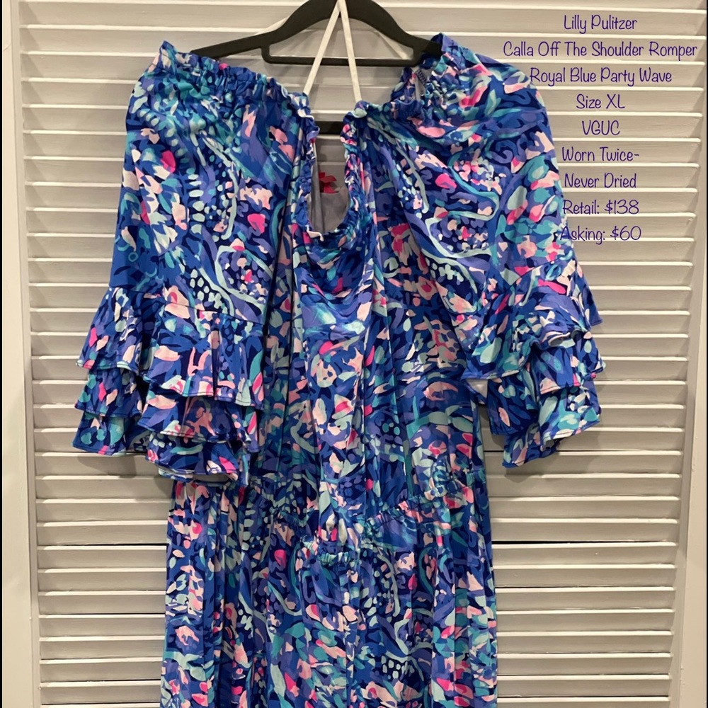 VGUC Lilly Pulitzer Calla Off The Shoulder Romper